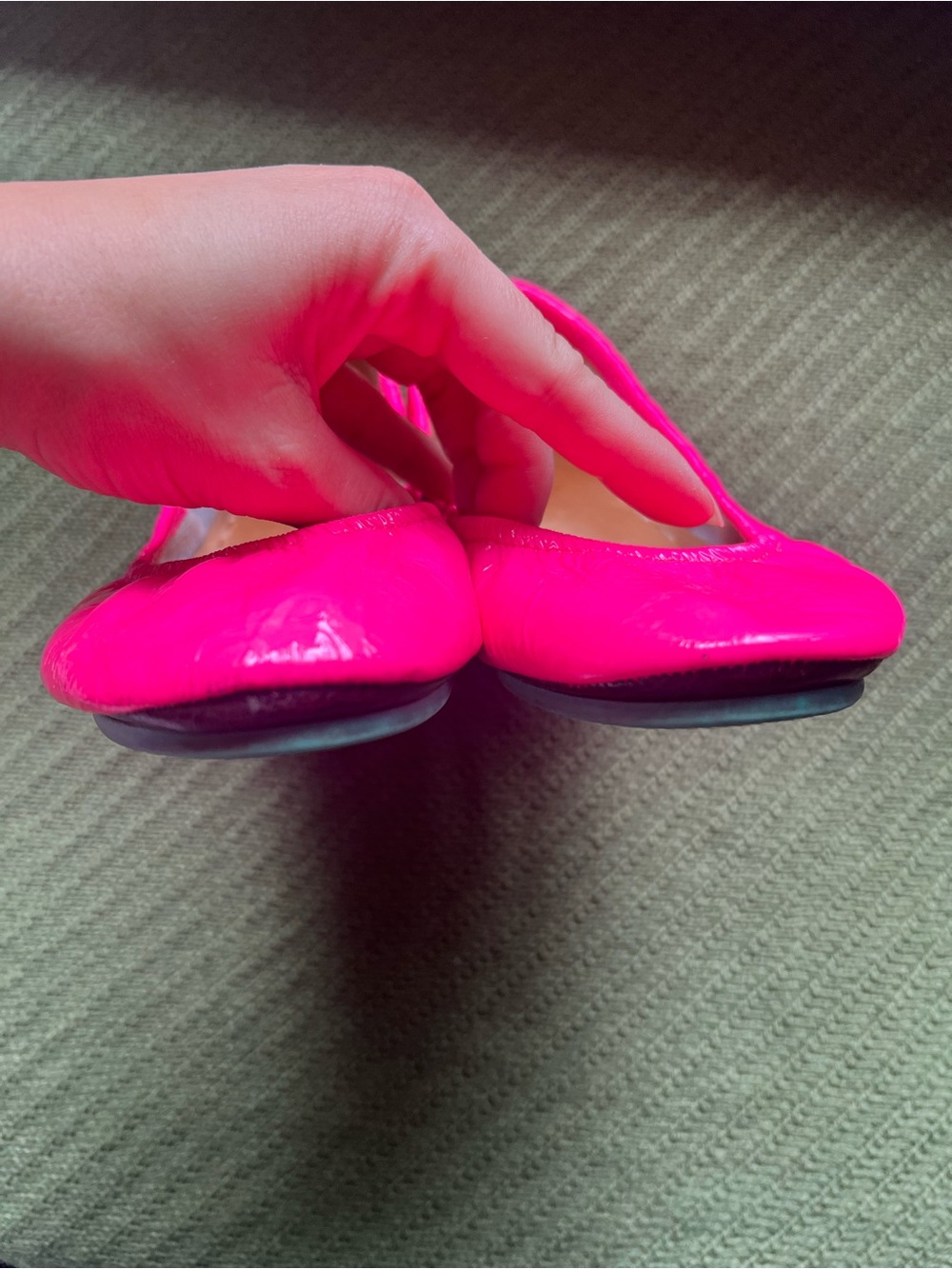 Tieks Women's Patent Ballet Flats in Hot Pink - Picture 5 of 5